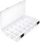 The Beadsmith Clear Bead Organizer - Sorter and Storage Box, 8.25 x 4.25 x 1.25 Inches,18 Compartments, w/Secure Double-Sided Locking